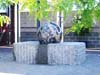 Orbicular Granite Sphere Display